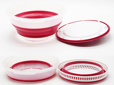 Collapsible salad spinner